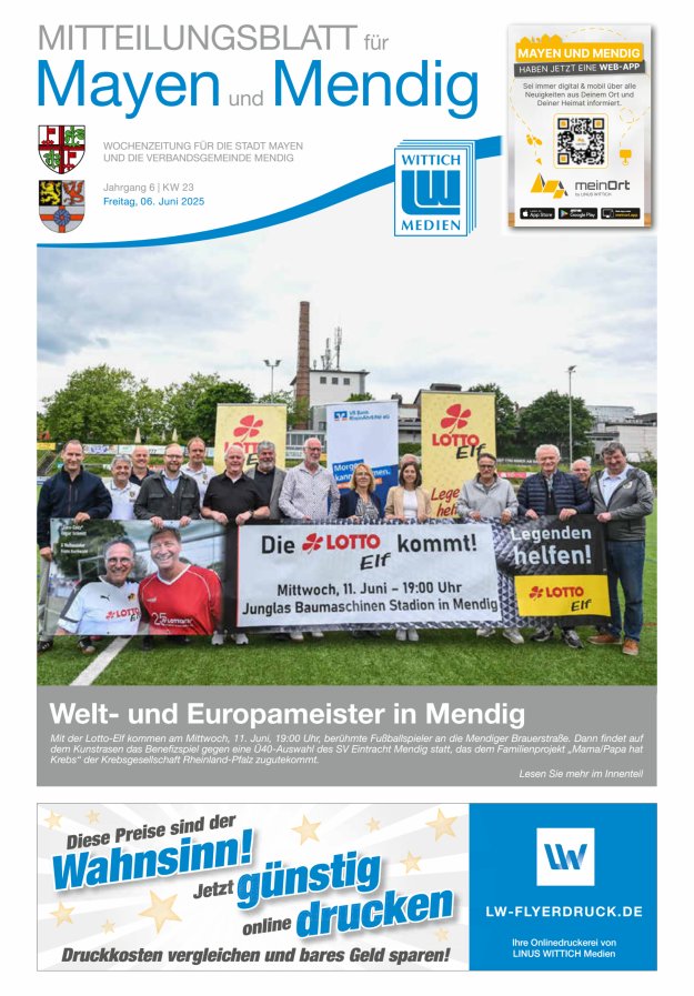 Mitteilungsblatt für Mayen und Mendig Titelblatt 23/2025