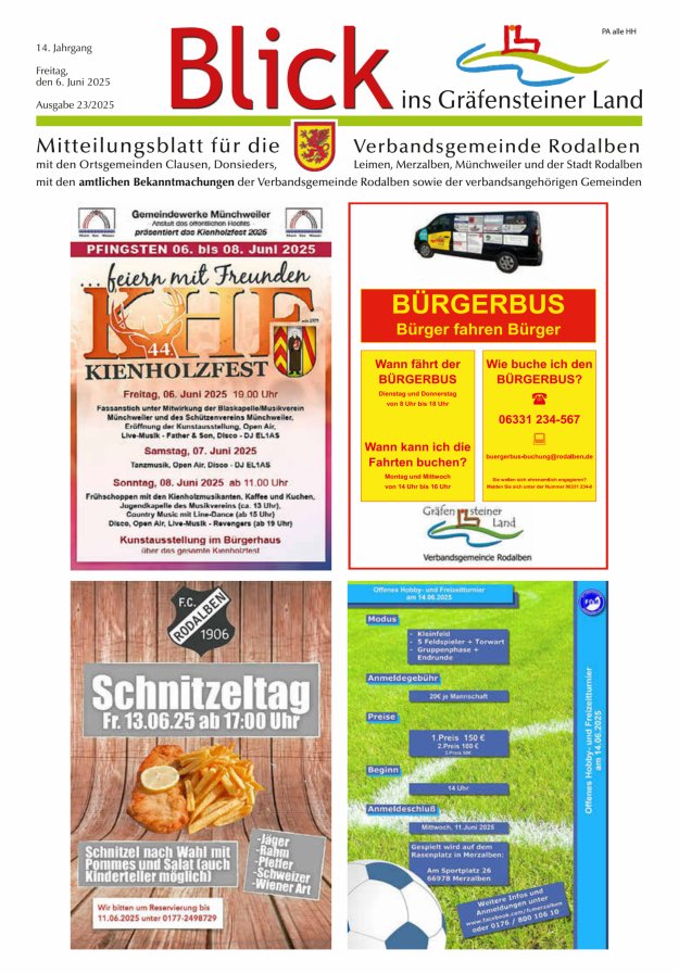 Blick ins Gräfensteiner Land VG Rodalben Titelblatt 23/2025