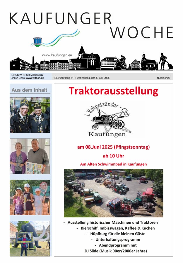 Kaufunger Woche Titelblatt 23/2025