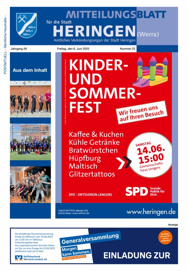Mitteilungsblatt Heringen Titelblatt 23/2025