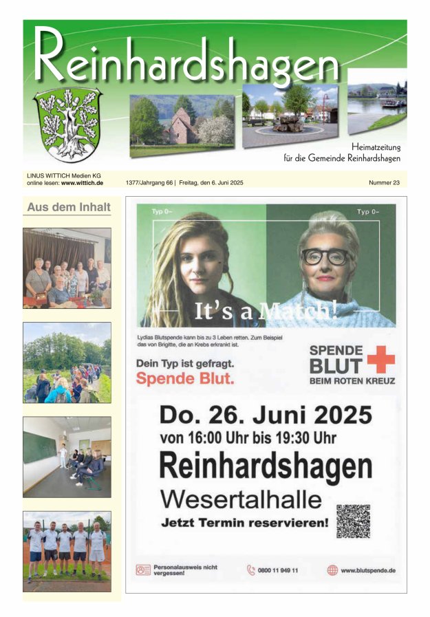 Unser Blättchen Titelblatt 23/2025