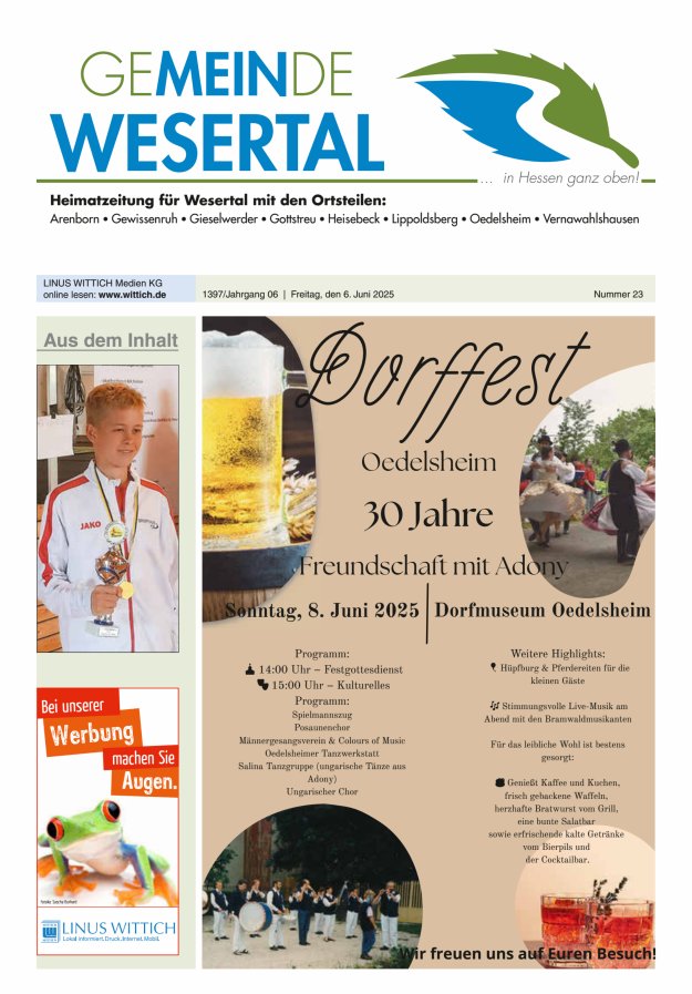 Wesertal Titelblatt 23/2025
