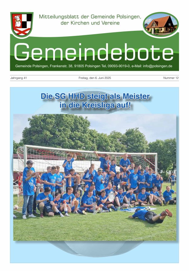 Polsingen - Der Gemeindebote Titelblatt 12/2025