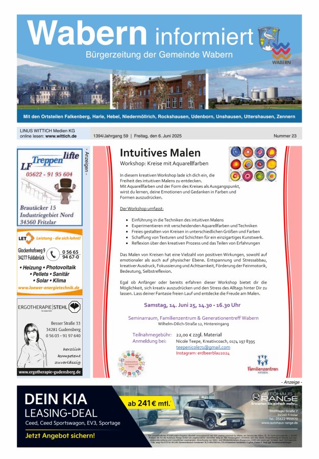 Wabern informiert Titelblatt 23/2025