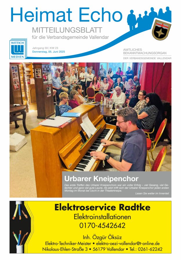 Heimat-Echo - Heimat- und Bürgerzeitung Verbandsgemeinde Vallendar Titelblatt 23/2025