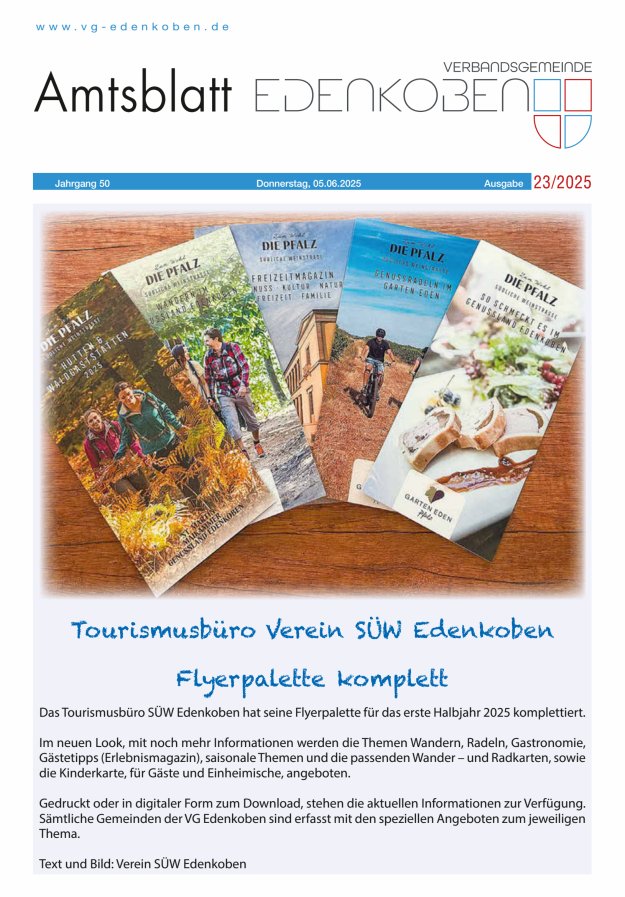 Amtsblatt VG Edenkoben Titelblatt 23/2025