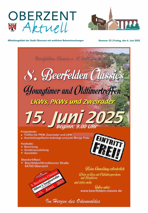 Oberzent aktuell Titelblatt 23/2025