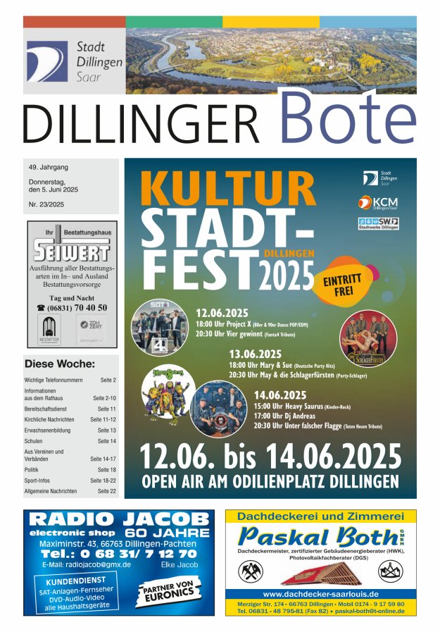 Dillinger Bote Titelblatt 23/2025