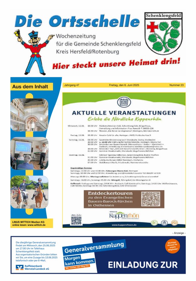 Die Ortsschelle Titelblatt 23/2025