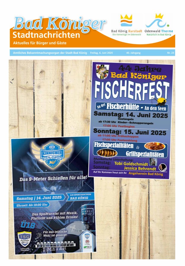 Bad Königer Stadtnachrichten und Badeblatt Titelblatt 23/2025