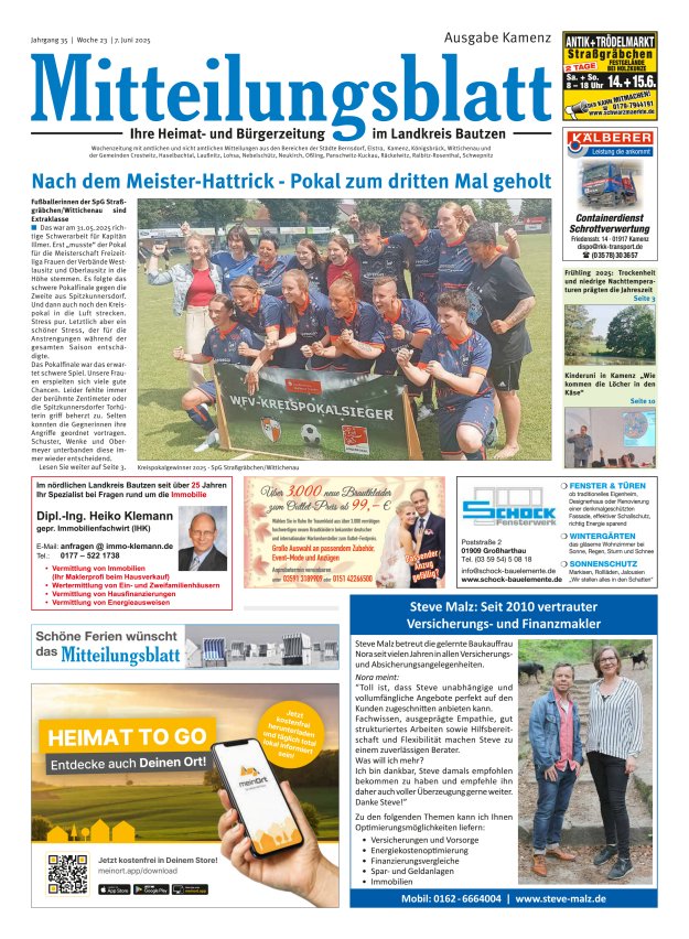 Mitteilungsblatt LK Bautzen Ausgabe Kamenz Titelblatt 22/2025