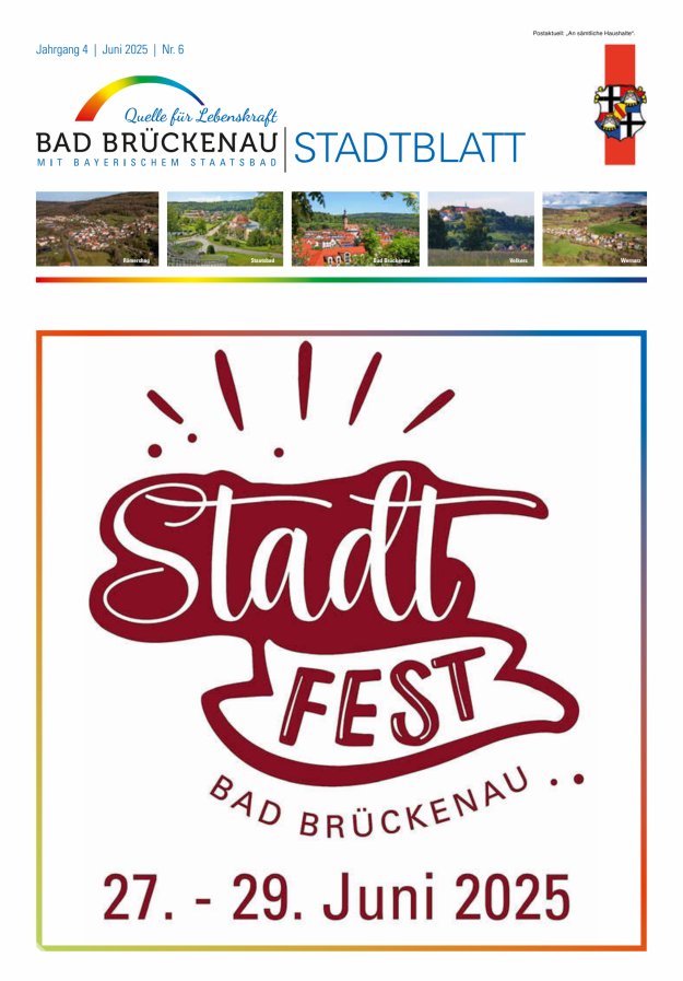 Stadtblatt Bad Brückenau Titelblatt 06/2025