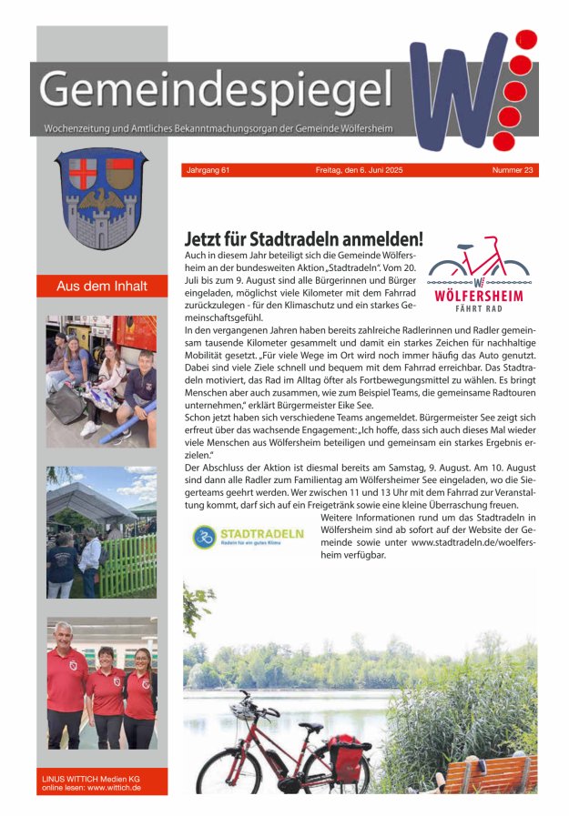 Der Gemeindespiegel Titelblatt 23/2025