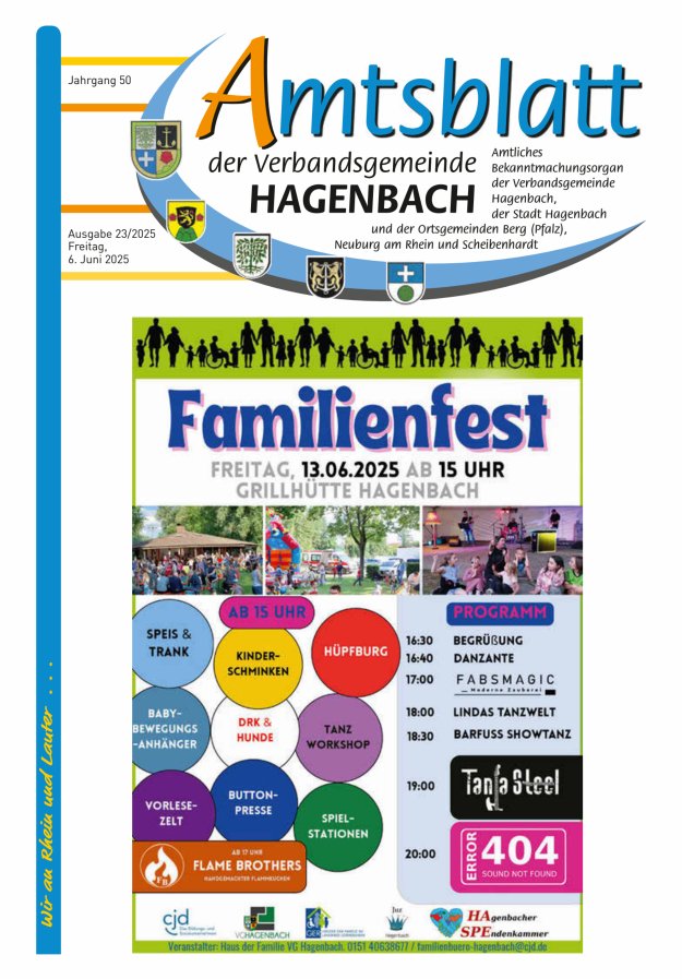 Amtsblatt der VG Hagenbach Titelblatt 23/2025