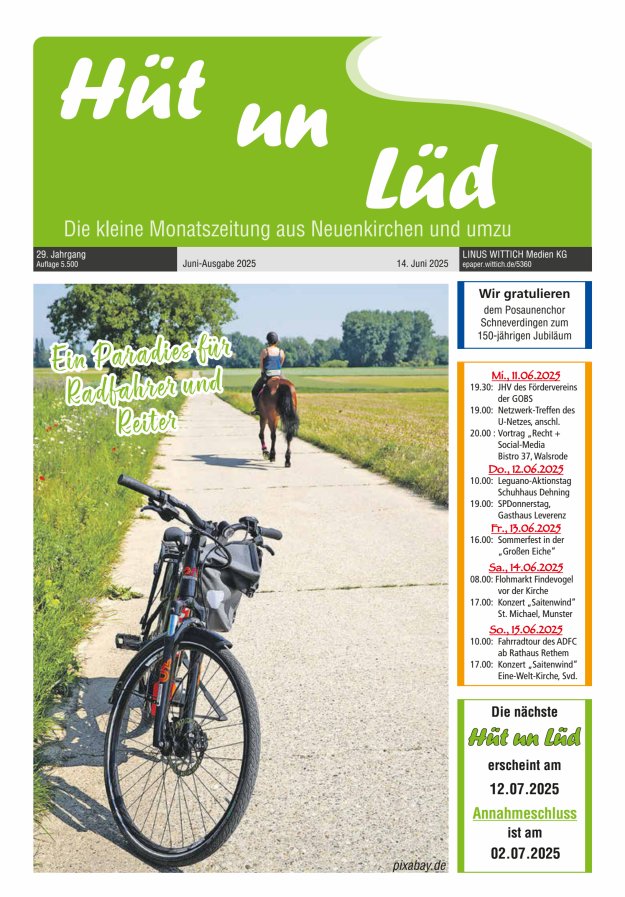 Hüt un Lüd Titelblatt 06/2025