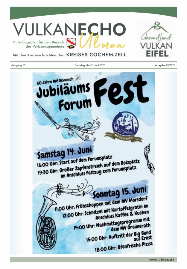 Vulkan Echo VG Ulmen Titelblatt 23/2025