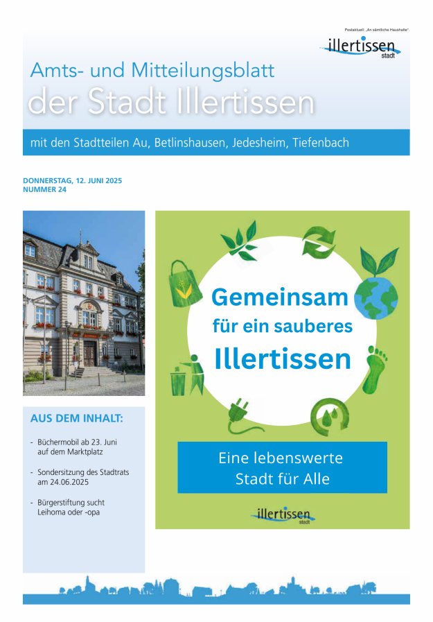 Amts- und Mitteilungsblatt Stadt Illertissen Titelblatt 24/2025