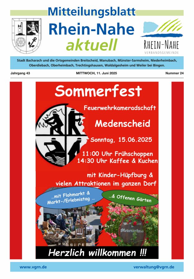 Rhein-Nahe aktuell Titelblatt 24/2025
