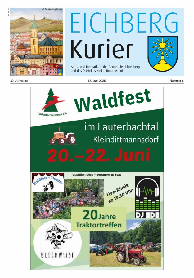 Eichberg-Kurier - Amts- und Heimatblatt der Gemeinde Lichtenberg Titelblatt 06/2025