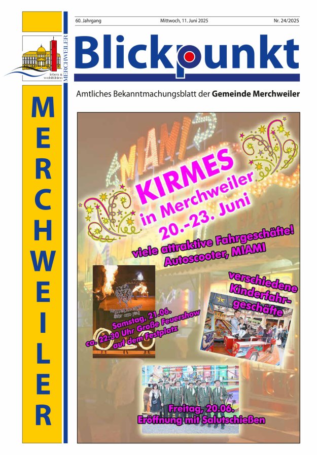 Blickpunkt Merchweiler Titelblatt 24/2025