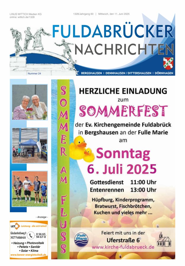 Fuldabrücker Nachrichten Titelblatt 24/2025