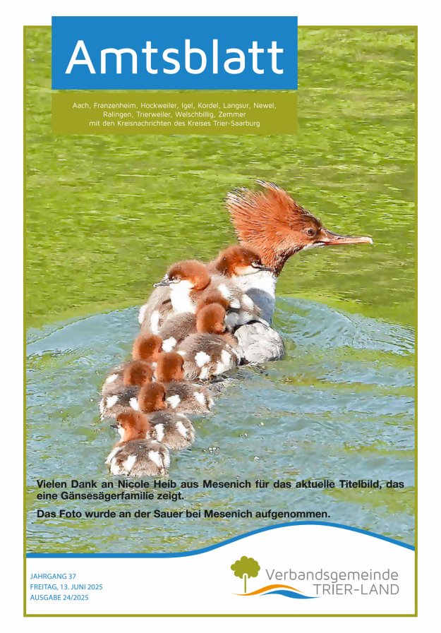 Amtsblatt VG Trier-Land Titelblatt 24/2025