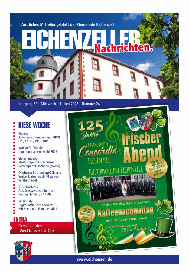 Amtliches Mitteilungsblatt der Gemeinde Eichenzell Titelblatt 24/2025
