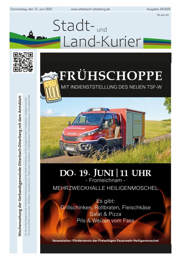 Stadt- und Land-Kurier Otterbach-Otterberg Titelblatt 24/2025