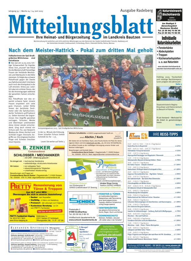 Mitteilungsblatt LK Bautzen Ausgabe Radeberg Titelblatt 12/2025
