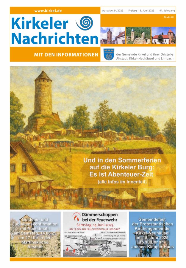 Kirkeler Nachrichten Titelblatt 24/2025