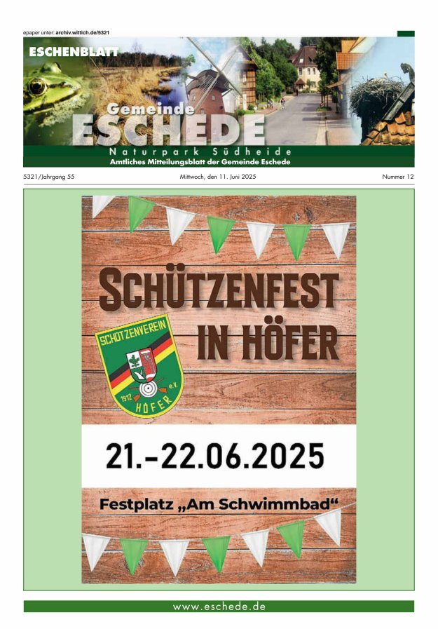 Eschenblatt Titelblatt 12/2025
