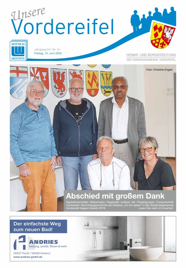 Mitteilungsblatt Vordereifel - Heimat- u Bürgerzeitung der VG Vordereifel Titelblatt 24/2025