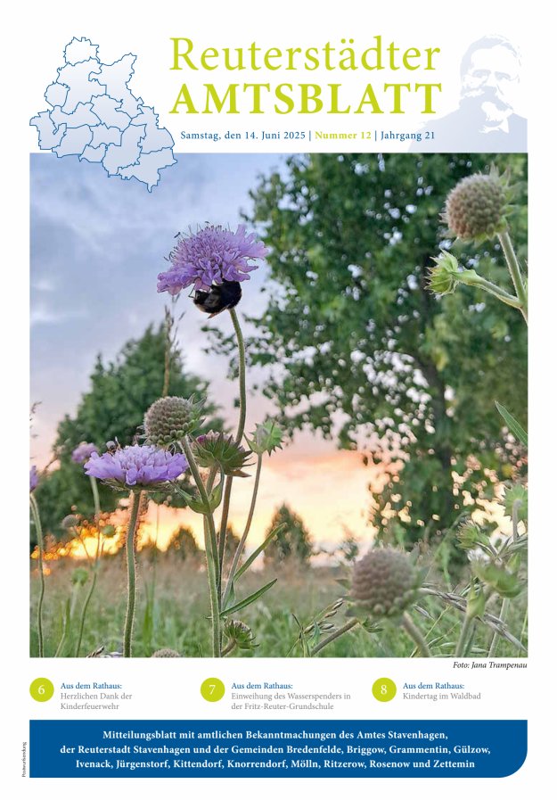 Reuterstädter Amtsblatt Titelblatt 12/2025