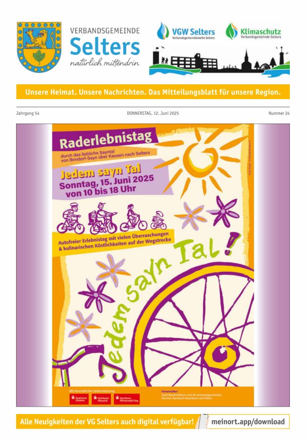 Unsere Verbandsgemeinde Selters Ww Titelblatt 24/2025