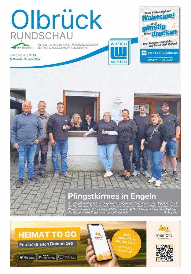 Olbrück Rundschau Titelblatt 24/2025