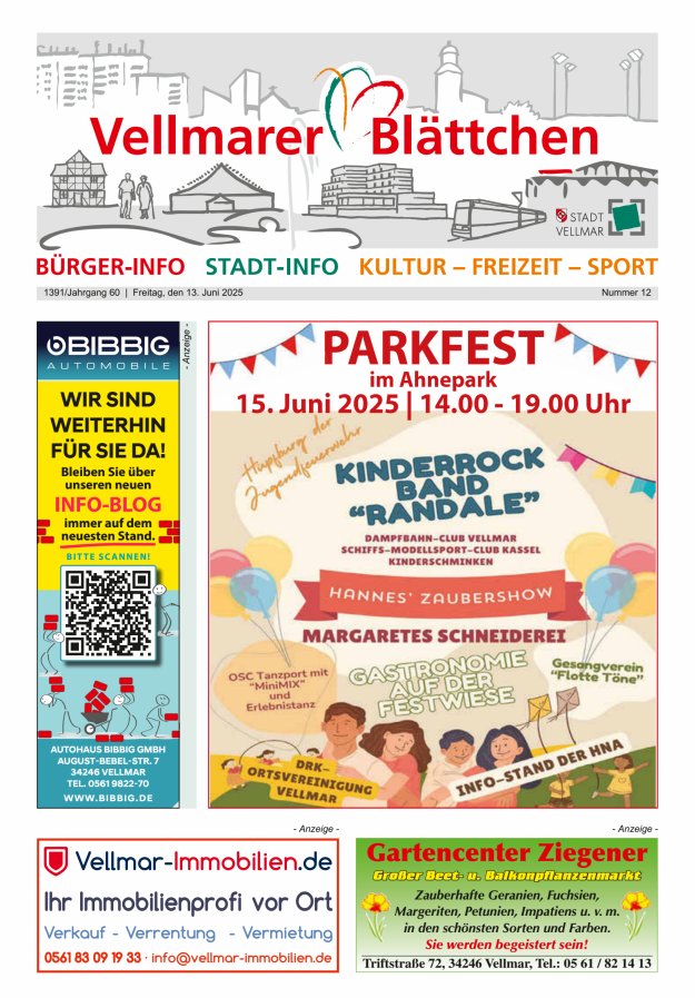 Vellmarer Blättchen Titelblatt 12/2025