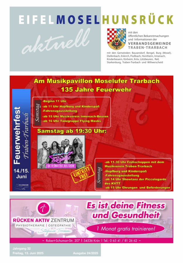 Eifel-Mosel-Hunsrück aktuell VG Traben-Trarbach Titelblatt 24/2025