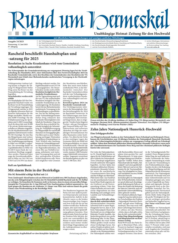 Rund um Hermeskeil Titelblatt 24/2025