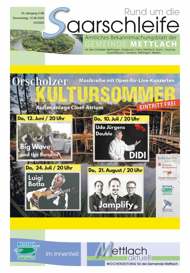 Rund um die Saarschleife Gemeinde Mettlach Titelblatt 24/2025