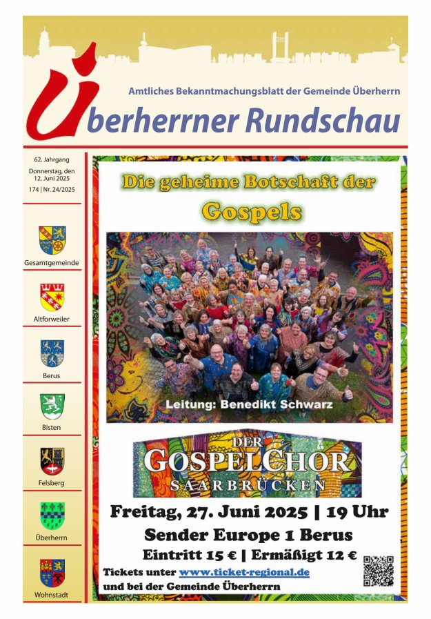 Überherrner Rundschau Titelblatt 24/2025