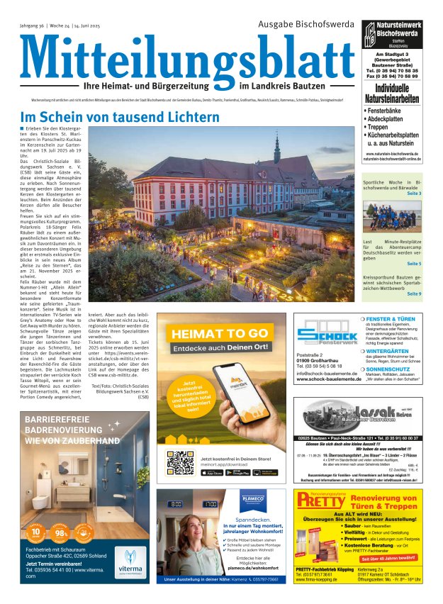 Mitteilungsblatt LK Bautzen Ausgabe Bischofswerda Titelblatt 23/2025