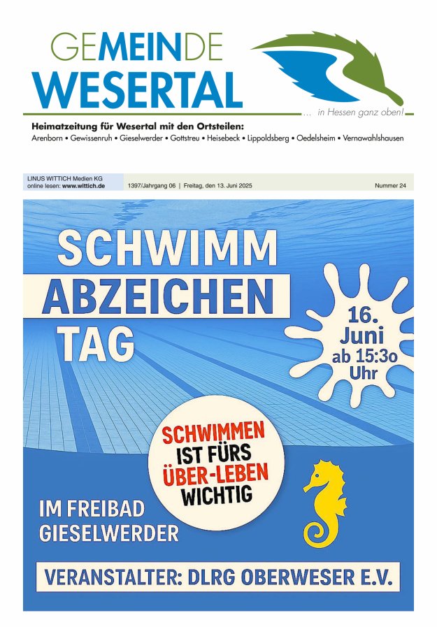 Wesertal Titelblatt 24/2025