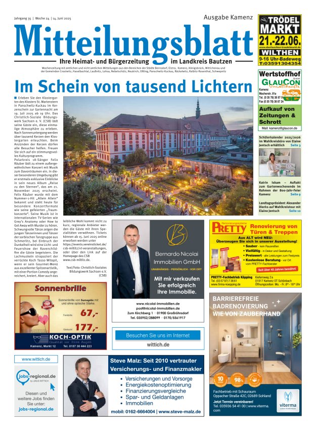 Mitteilungsblatt LK Bautzen Ausgabe Kamenz Titelblatt 23/2025
