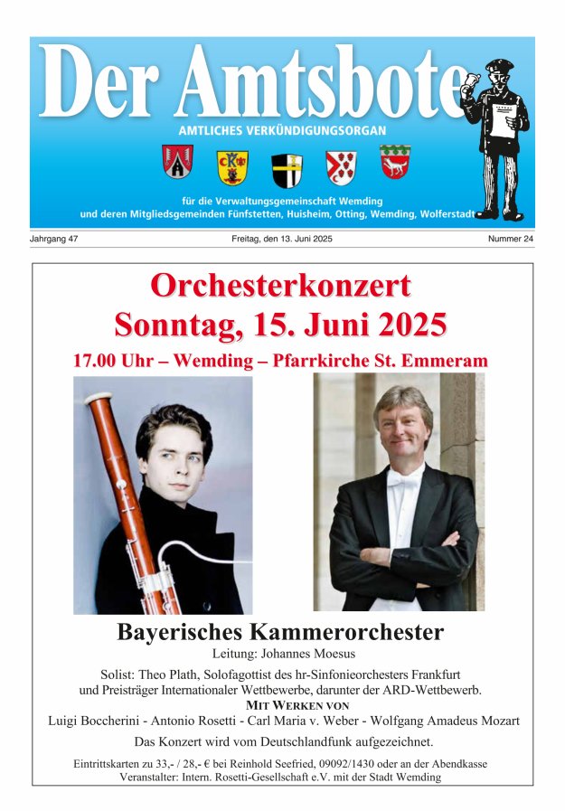 Der Amtsbote - Wemding Verwaltungsgemeinschaft Titelblatt 24/2025