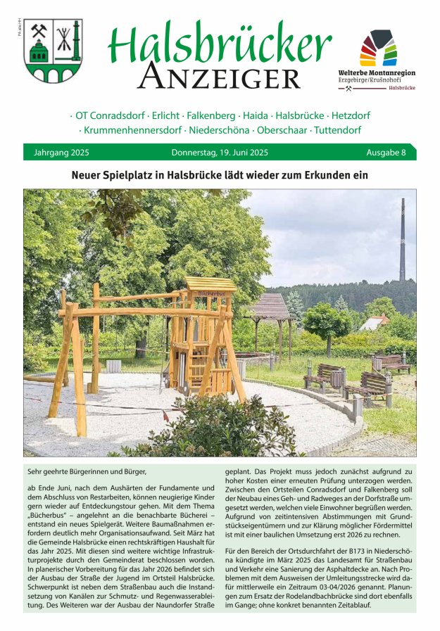 Halsbrücker Anzeiger Titelblatt 08/2025