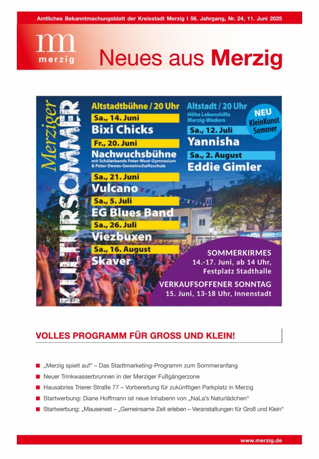 Neues aus Merzig Titelblatt 24/2025