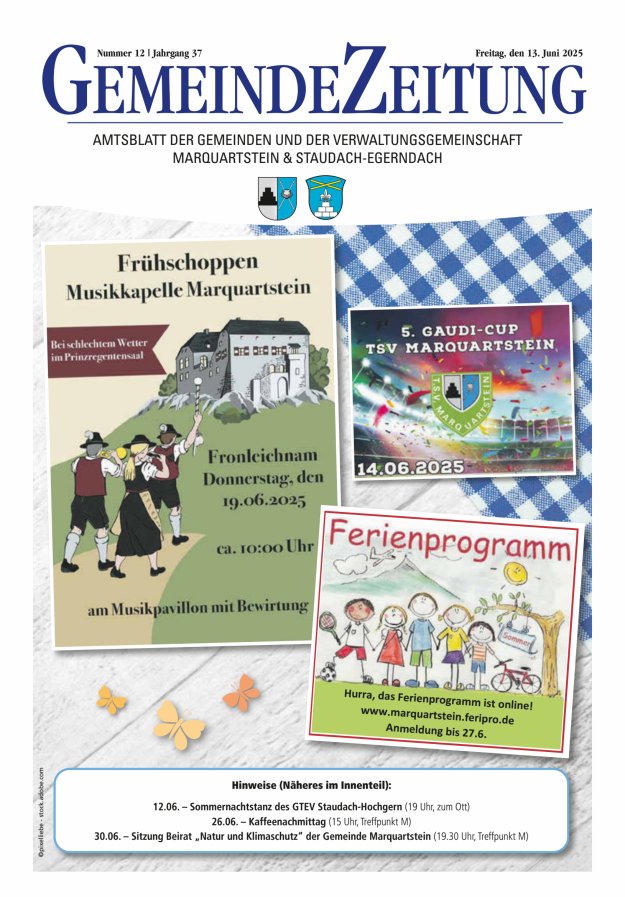 Marquartsteiner und Staudach-Egerndacher Nachrichten Titelblatt 12/2025