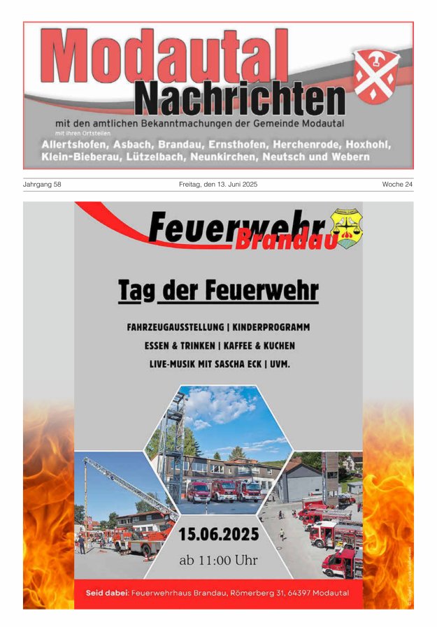 Modautal-Nachrichten Titelblatt 24/2025