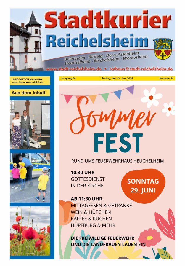 Stadtkurier Reichelsheim Titelblatt 24/2025