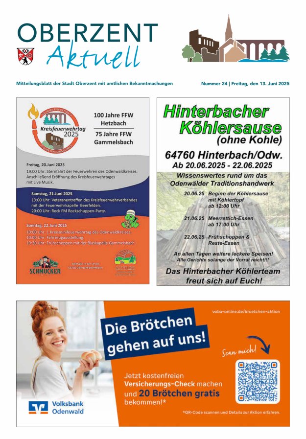 Oberzent aktuell Titelblatt 24/2025